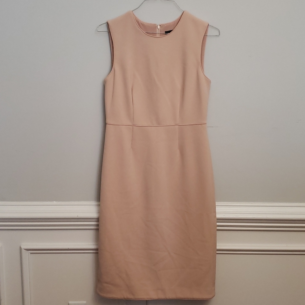 Ann Taylor Blush Pink Piped Sheath Dress Size 8